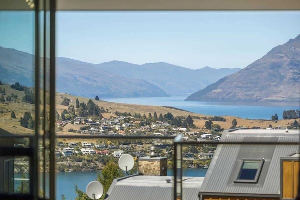 Private balcony with spectacular elevated lake & mountain views