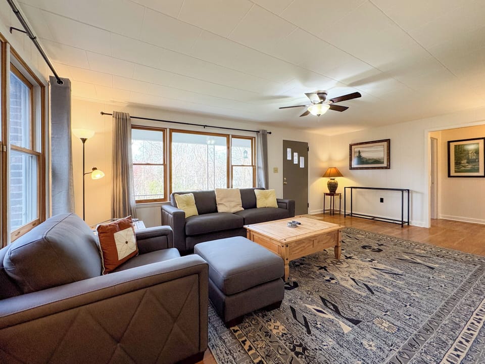 Living Room with comfy sofas and a smart TV