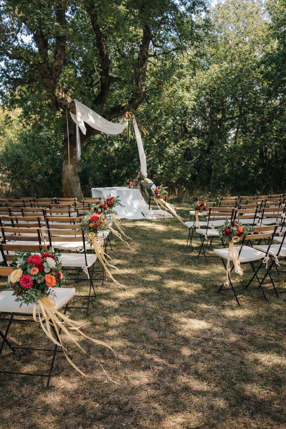 Outdoor banquet area