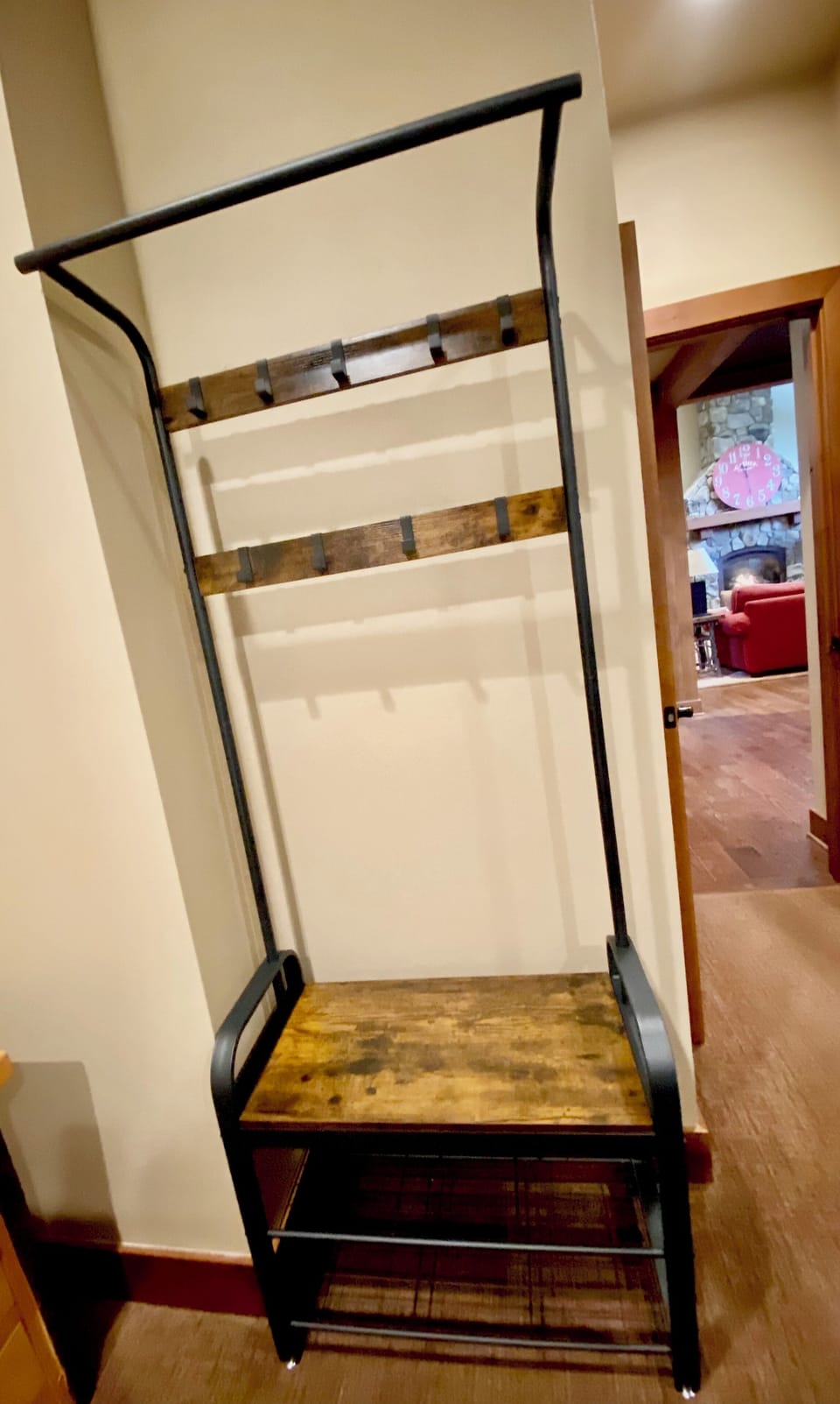 Master bedroom storage for you clothes and a luggage rack