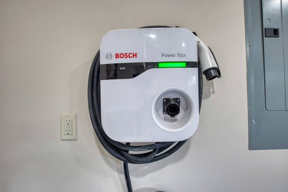 EV level 2 charger available in the garage