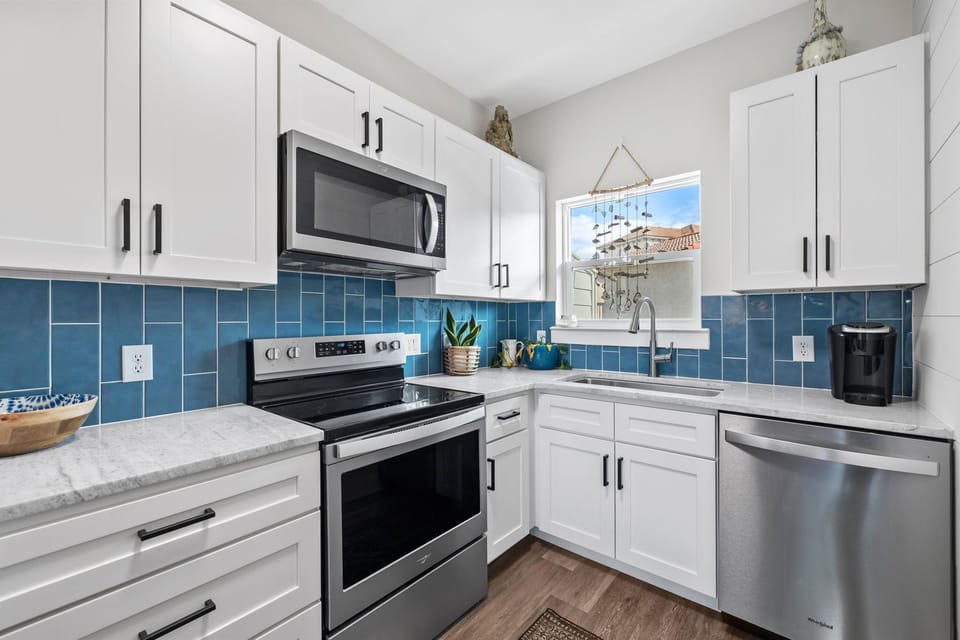 Updated kitchen with everything you need including Keurig coffee maker