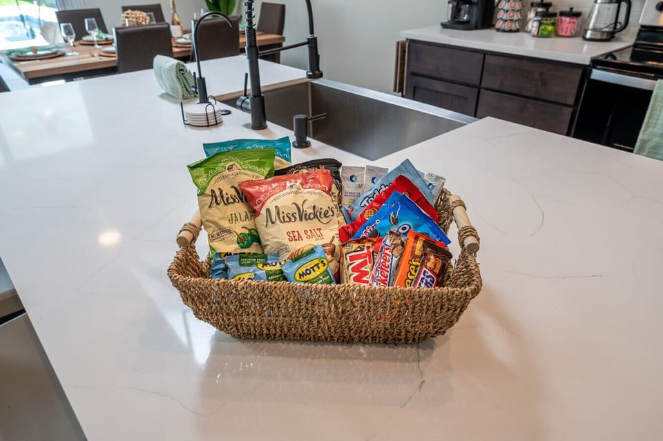 Welcome to your home base—snacks on us!