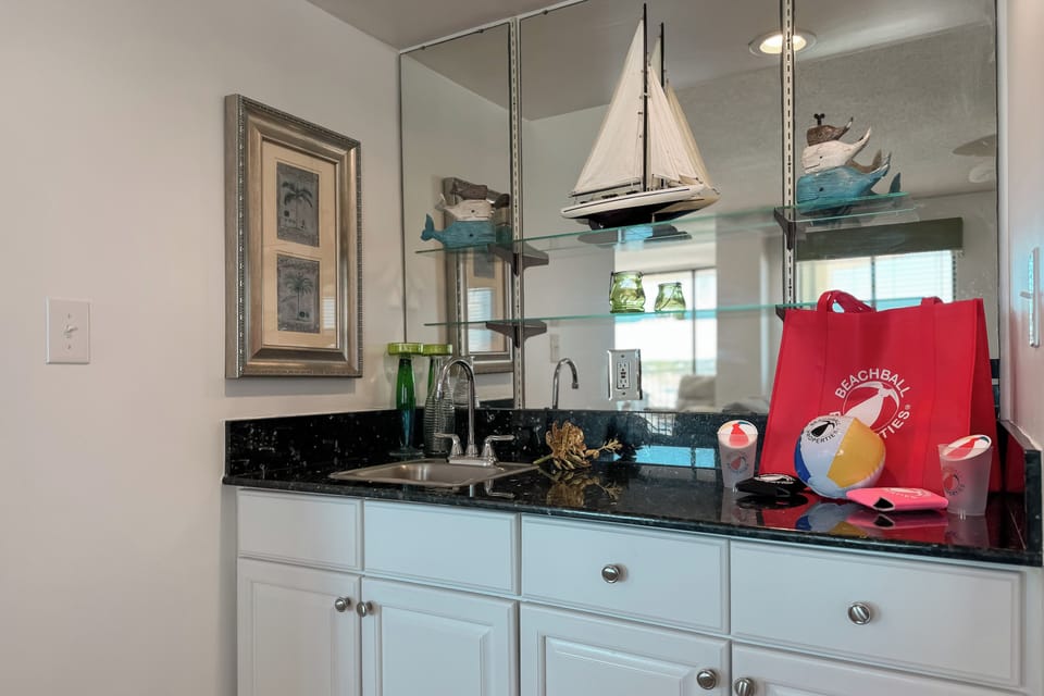 Wet bar and Beachball swag bag!