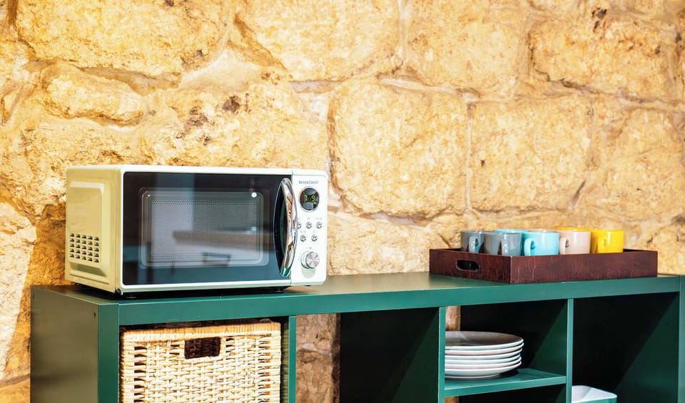 Kitchen details with microwave