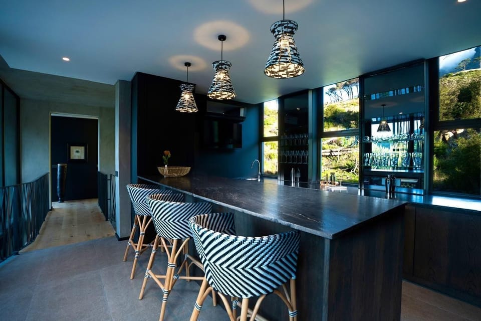 Our entertaining bar area with TV, ice maker, beverage cooler & wine fridge.