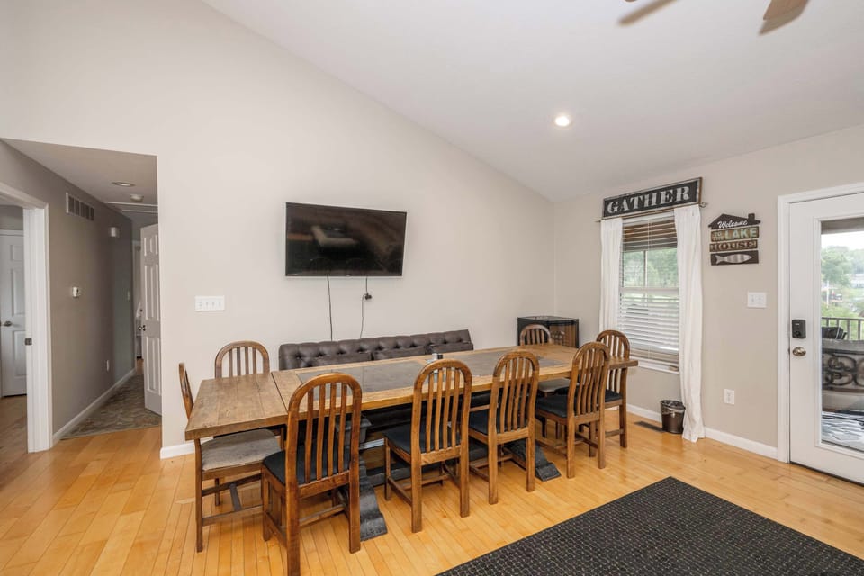 Dining table with seating for 10