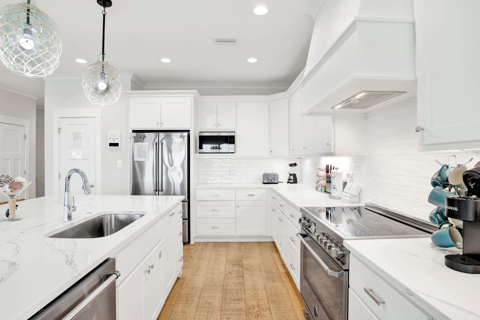 Beautiful coastal decor throughout