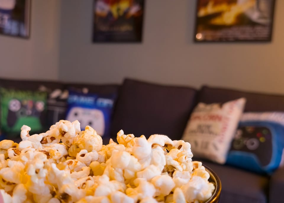Plan the ultimate movie night in the downstairs lounge