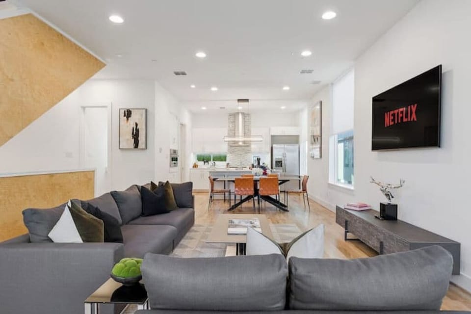 Host gatherings and create memories in this spacious and stylish living room.