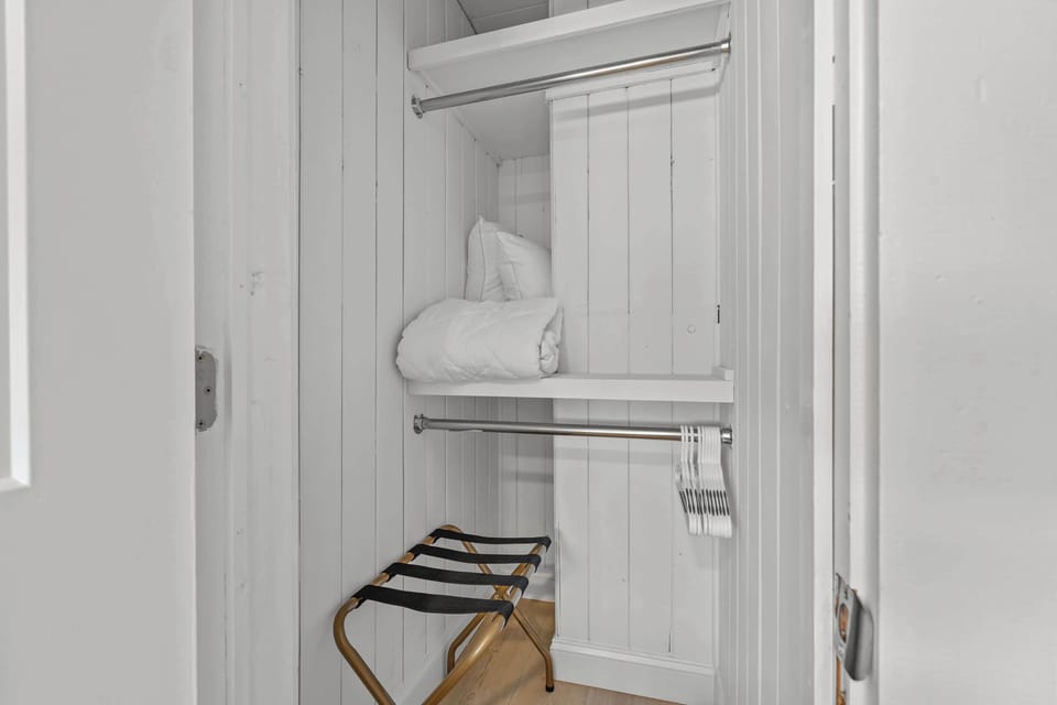 Closet space in double bedroom