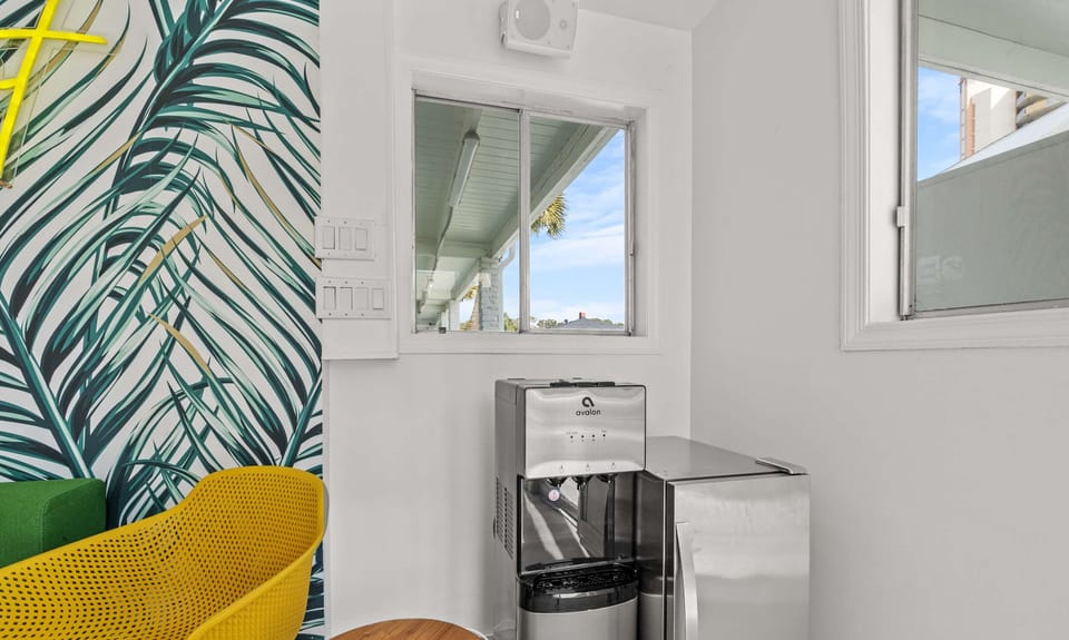 Enjoy complimentary ice and a refreshing water cooler for your convenience!