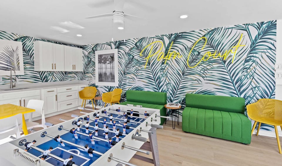 Don’t forget to spend time in our cozy lounge area, ideal for unwinding, socializing, or enjoying a fun game of foosball!