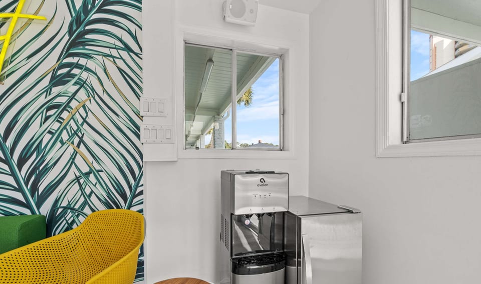 Filtered water dispenser in the shared lounge