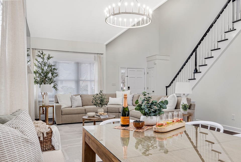 Dining table is perfect for enjoying meals or playing a favorite game