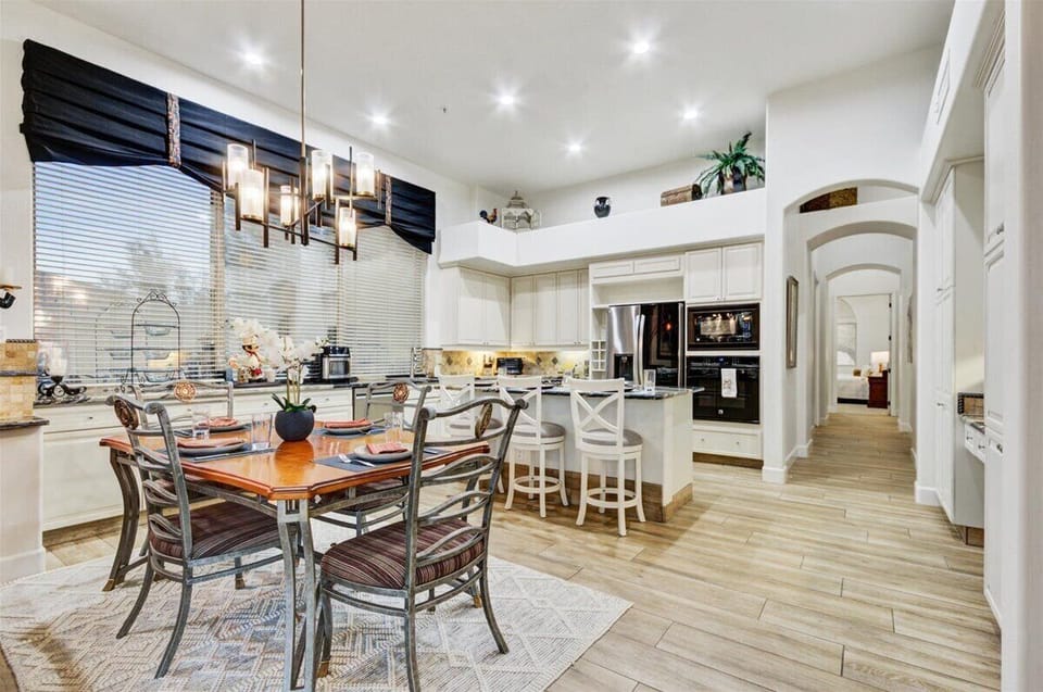 Eat-In Kitchen Table seats 6 people plus Center Island Bar that seats 3 