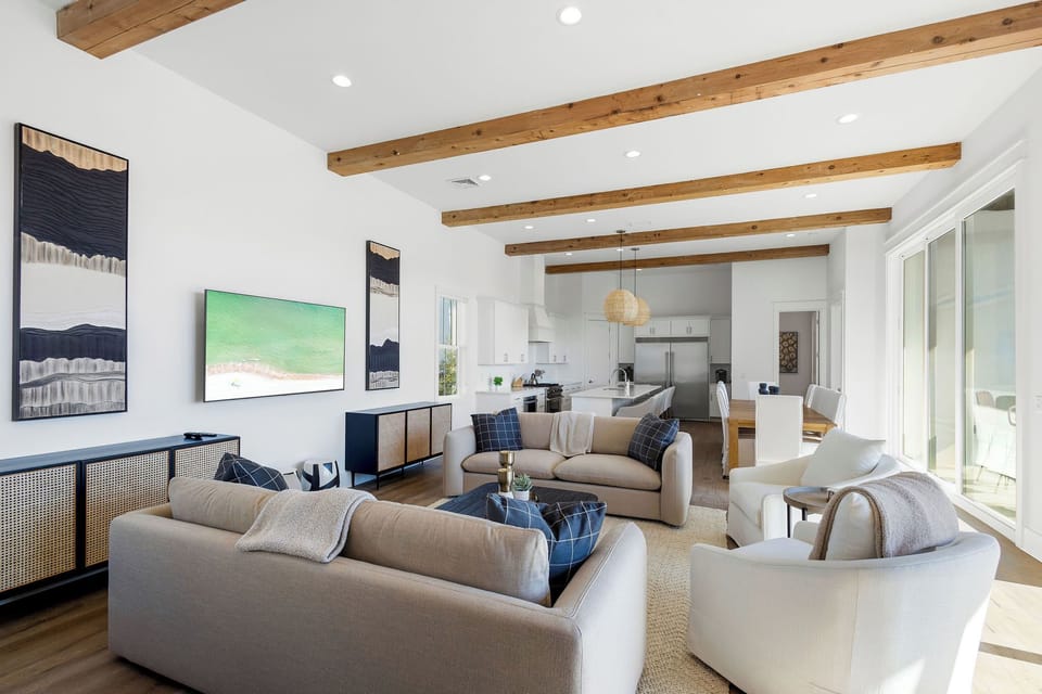 The second floor features an open concept living space.