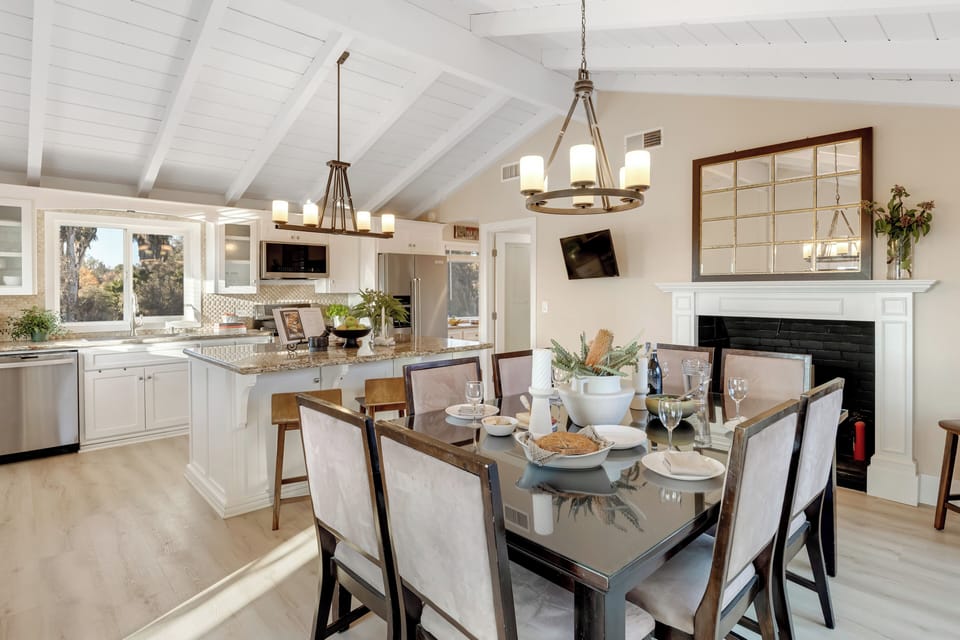 Dining area and kitchen.