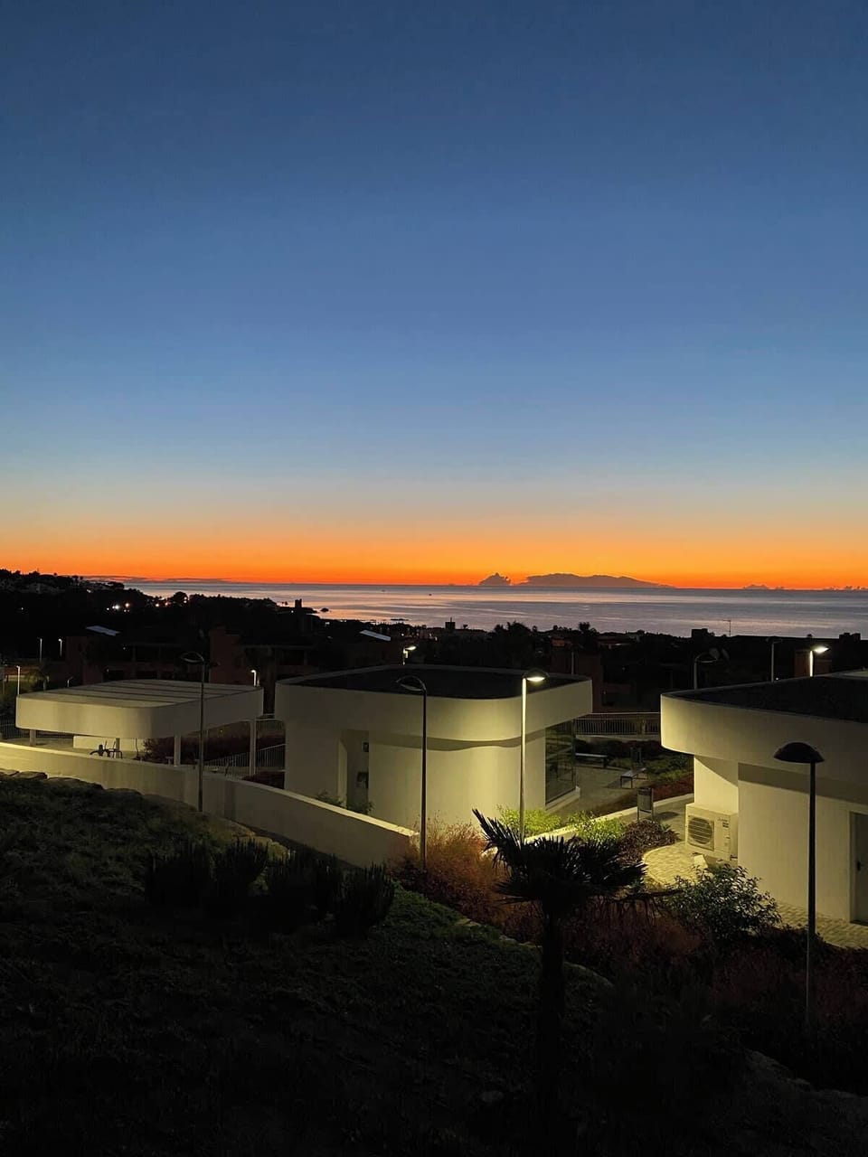 Panoramic Sea View from Large Private Terrace At Sunset