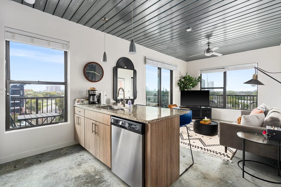 Prepare delicious meals in this modern kitchen with all the essentials.