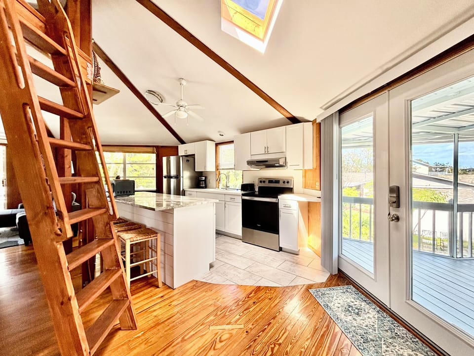 Bright, cheerful open floor plan