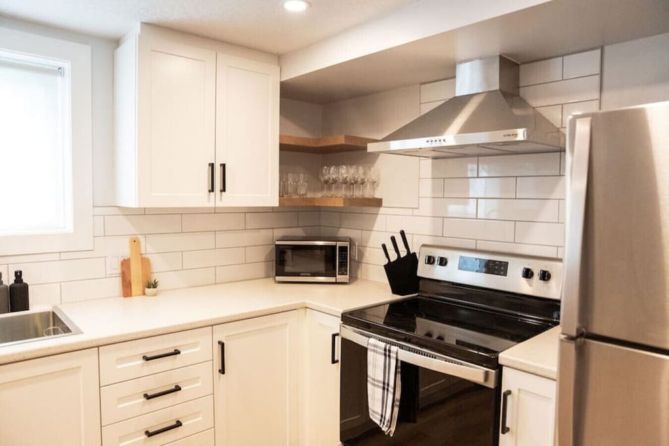 As you step into the kitchen, the clean lines and functional design make you eager to start cooking your favorite dishes.