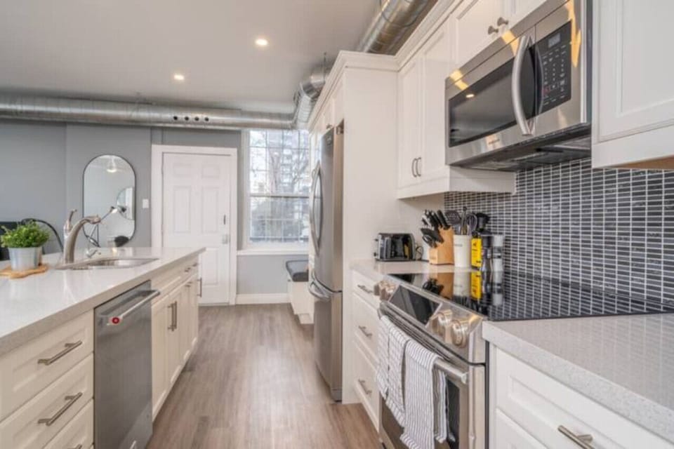 As you step into the kitchen, the clean lines and functional design make you eager to start cooking your favorite dishes.