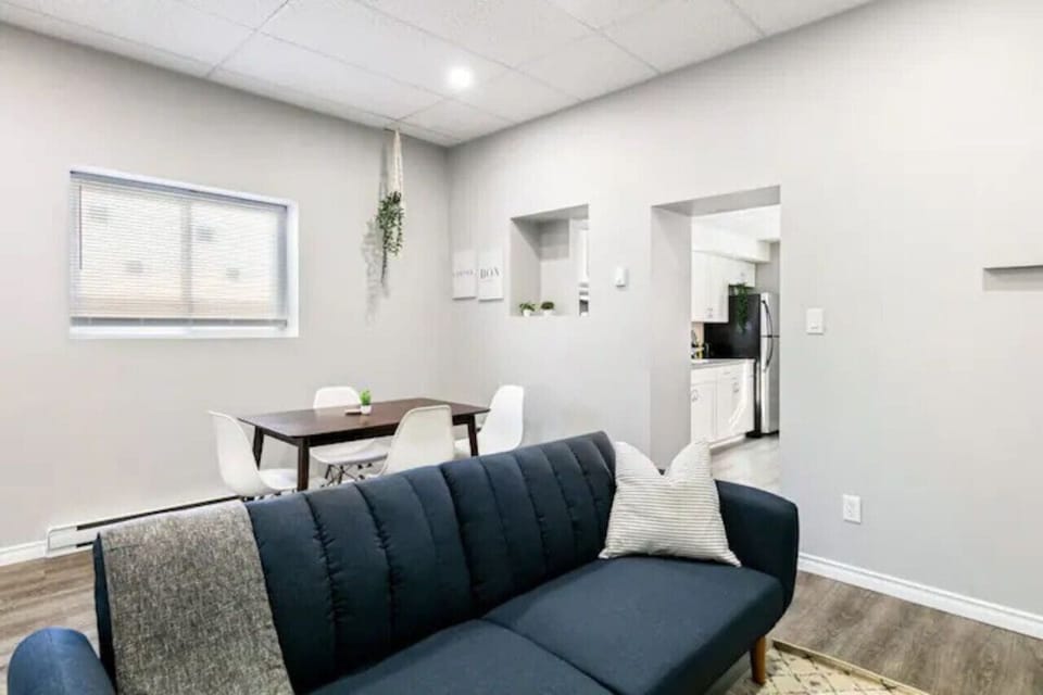 As you take a seat in the living room, the comfortable furniture and tasteful design make it easy to unwind.