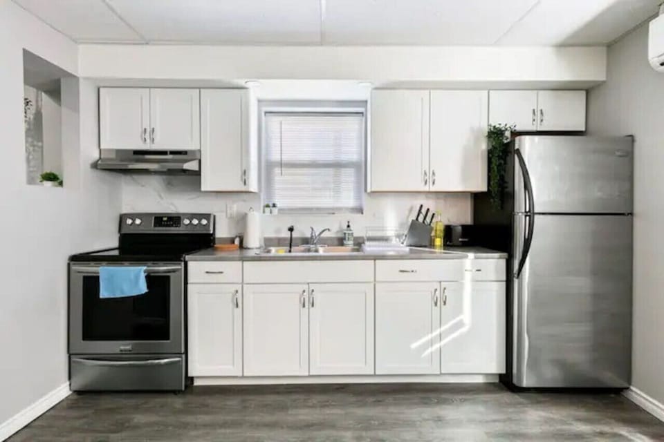 As you step into the kitchen, the clean lines and functional design make you eager to start cooking your favorite dishes.