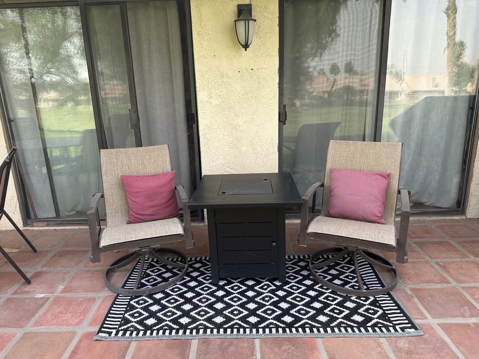 Fire pit for an evening of relaxation and enjoying the desert nights.