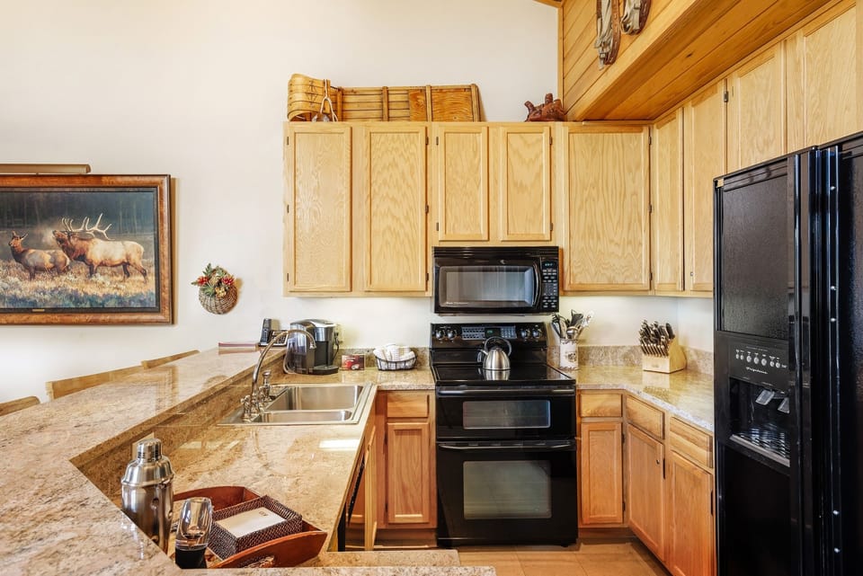 Indoors, Kitchen, Microwave, Oven, Refrigerator