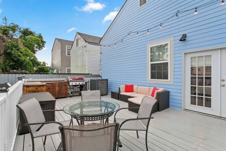 Grill out or relax on the back patio