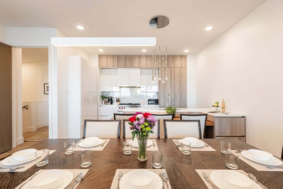 Dining area and kitchen