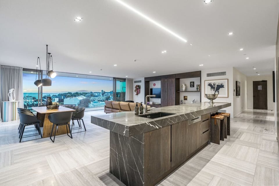 Open-plan kitchen and living room