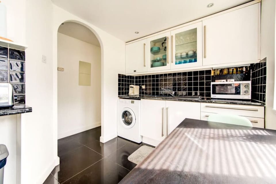 Convenient washer to keep your wardrobe fresh during your stay. Though we don`t offer a dryer, we have space for a drying rack for your clothes.