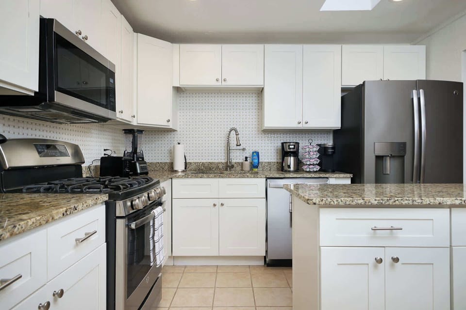 Our fully stocked kitchen