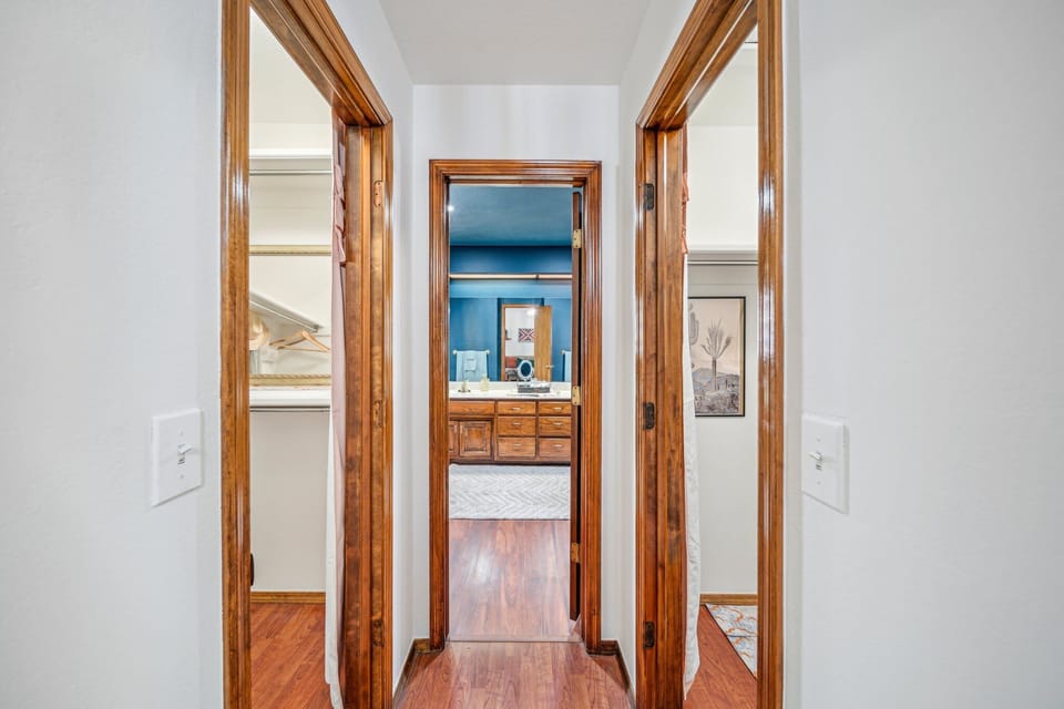 Full Glamour bathroom with separate dressing rooms to get ready! 