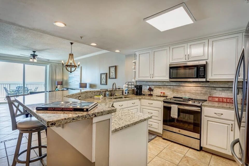 Fully stocked kitchen