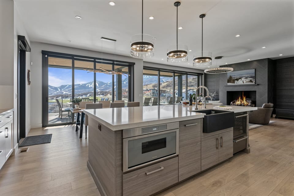 Indoors, Kitchen, Microwave, Oven, Kitchen Island