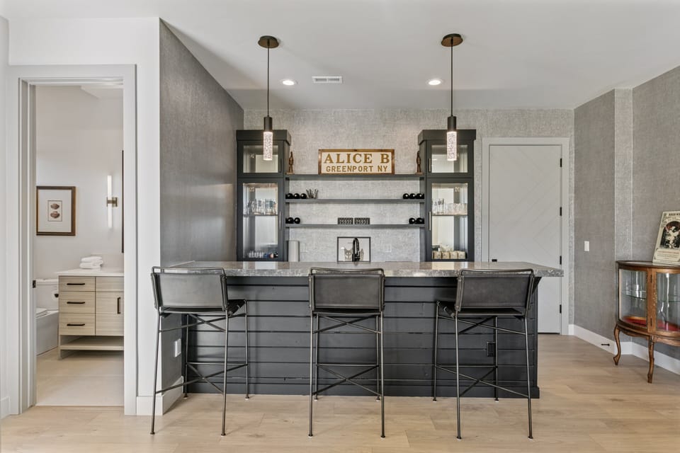 Indoors, Kitchen, Kitchen Island, Floor, Lamp