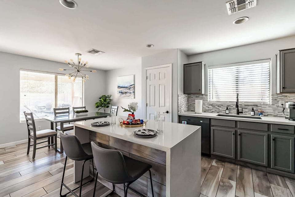 Fully equipped kitchen with all necessary appliances