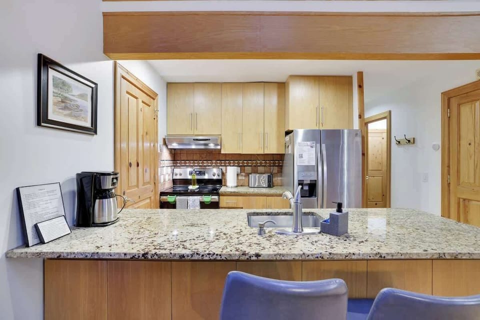 A fully stocked kitchen with everything you need for home cooked meals!