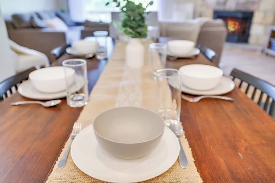 Dine in style in our beautifully set dining area, perfect for family meals and special occasions.
