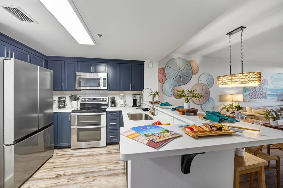 Whether you're cooking for a crowd or grabbing a quick snack, this kitchen keeps things stylish and stress-free.