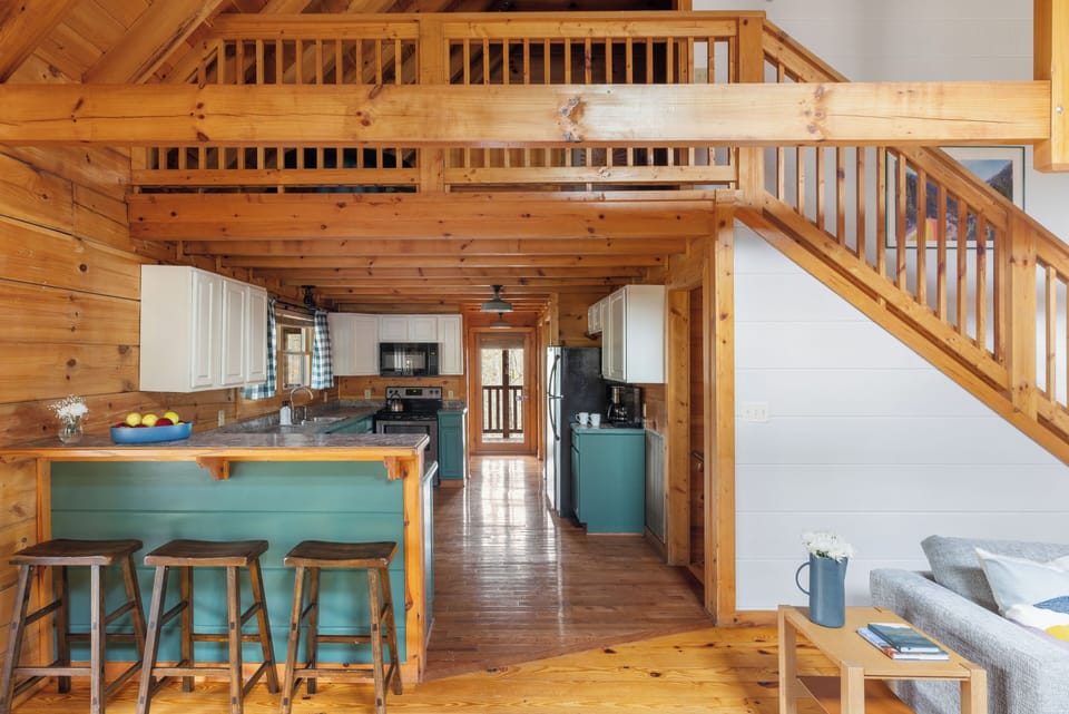 Spacious kitchen area.