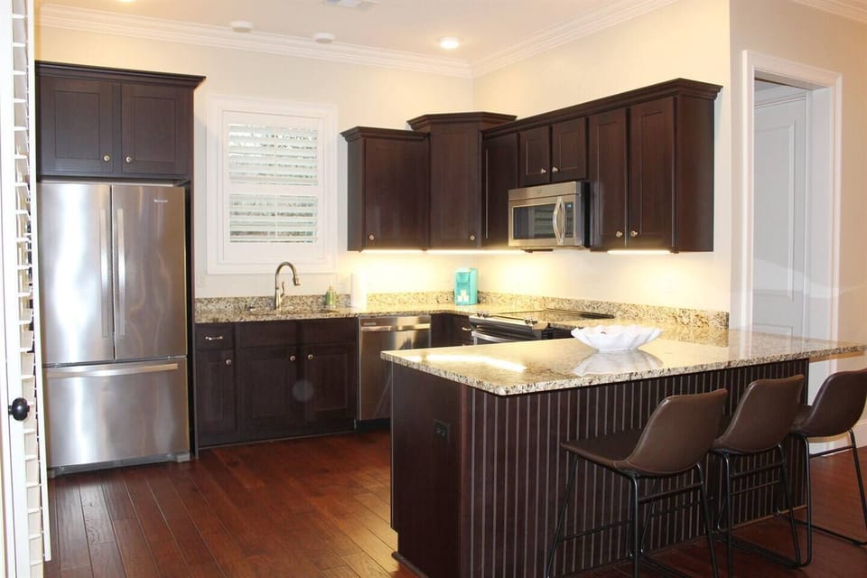 Fully stocked kitchen