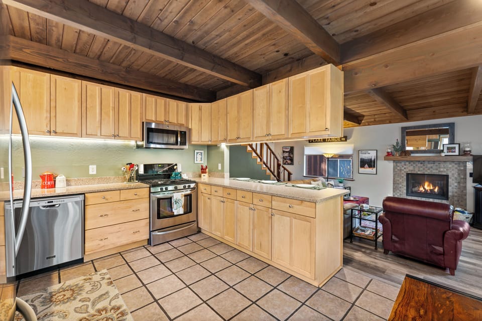 Our spacious and updated kitchen is ready for the culinary expert in your group! 