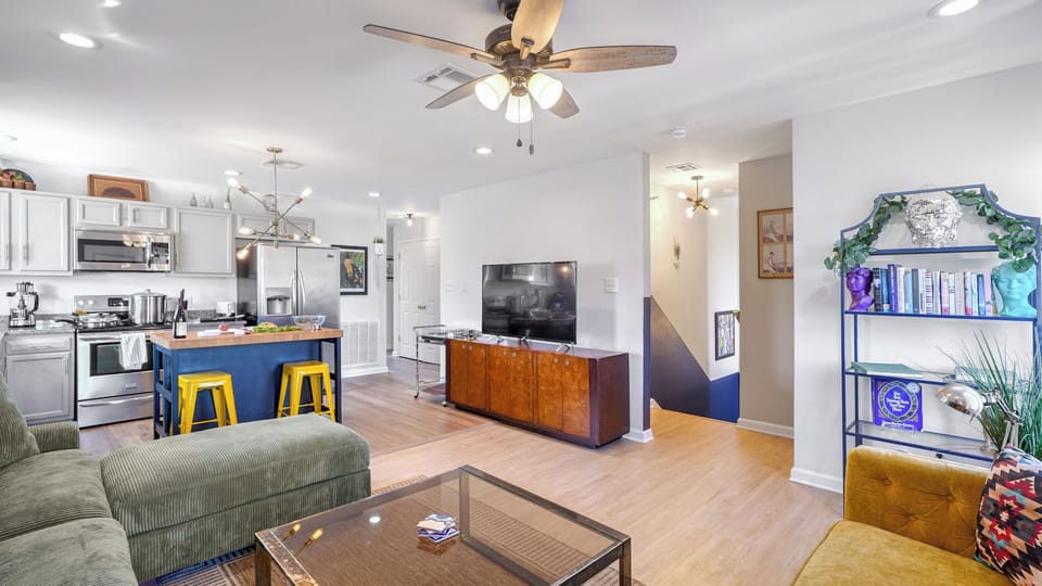 Get your whole group together in the spacious upstairs living space!