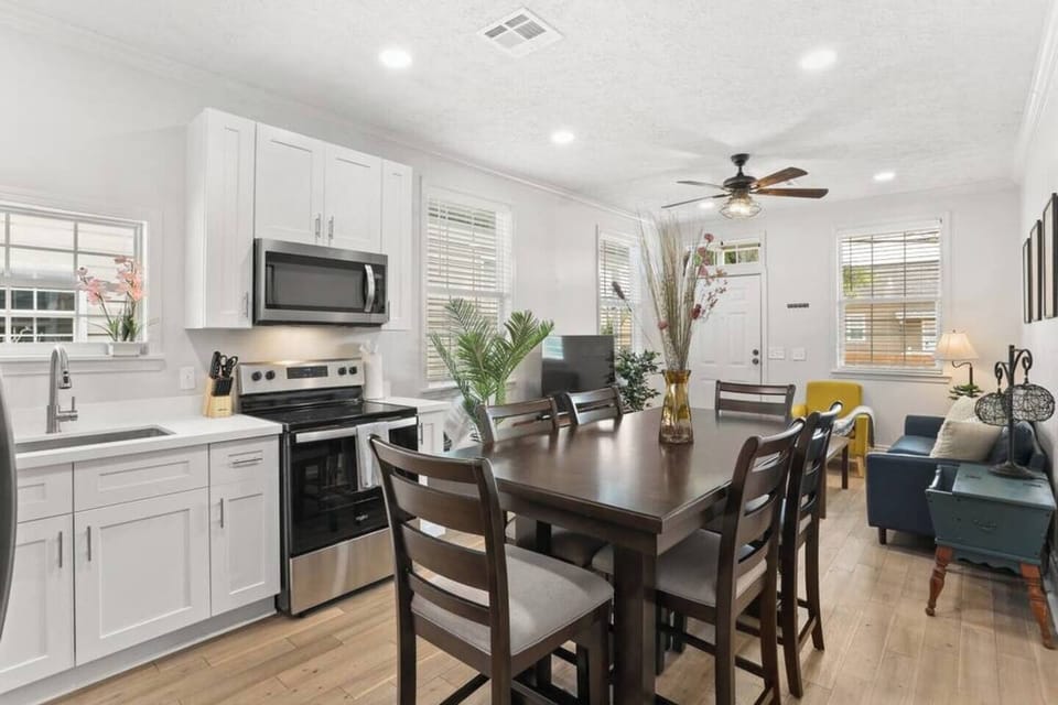 Whip up a meal in the full kitchen with dining for 6 & relax in the open concept living room.