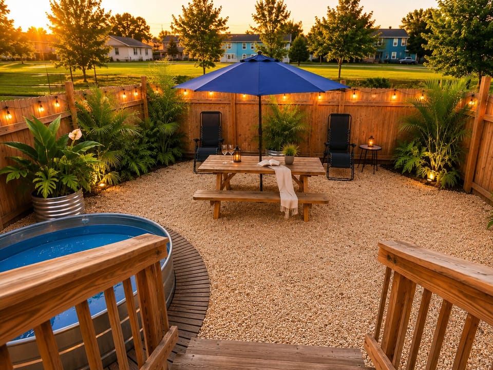 Recharge from the French Quarter in your backyard oasis!